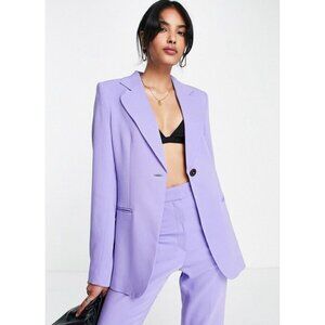 NEW! Paris Atelier & Other Stories Blazer Jacket Lilac Lavender Purple SZ 6